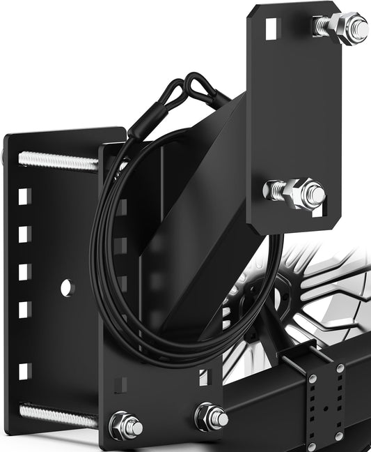 PAULINN Trailer Spare Tire Mount, Universal Spare Tire Carrier Holder for Utility Trailer Boat, Fits 4 / 5 / 6 Lugs Trailer Wheels on 4", 4.5'', 4.75'', 5'' and 5.5'' Bolt Patterns, 150 LBS Capacity