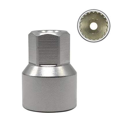 JEUCLEL ABC-67 21Pt Outer Ring 2mm Wheel Locking Nut Key for Porsche VW Toureg Panamera/Cayenne/Macan/Cayman/SUV, Wheel Lock Nut Socket Adapter, Anti-Theft Lug Nut Removal Tool, Screw Remover