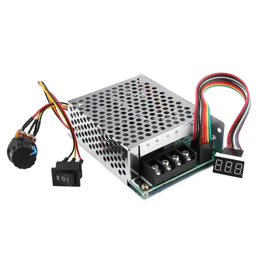 PWM DC Motor Speed Controller, DC10V-55V PWM Brushed DC Motor Controller, Adjustable DC Motor Speed Controller, CW CCW Reversible Switch with Digit Display, for DC Brush Motor