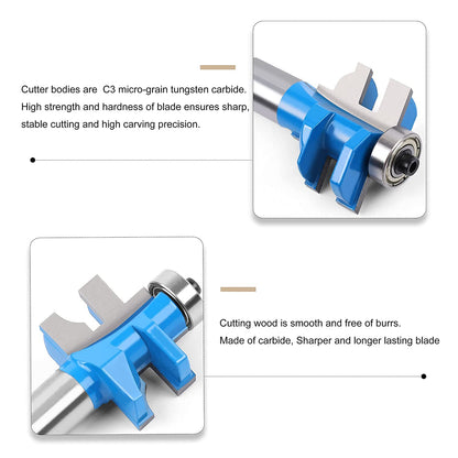 Ogee Rail and Stile Router Bit Set, Newdeli 1/2 Shank Tungsten Cabinet Edged Door Router Bit, Cabinet Router Bit Raised Panel Milling Cutter Tools, for Doors, Frames, Cabinets and More