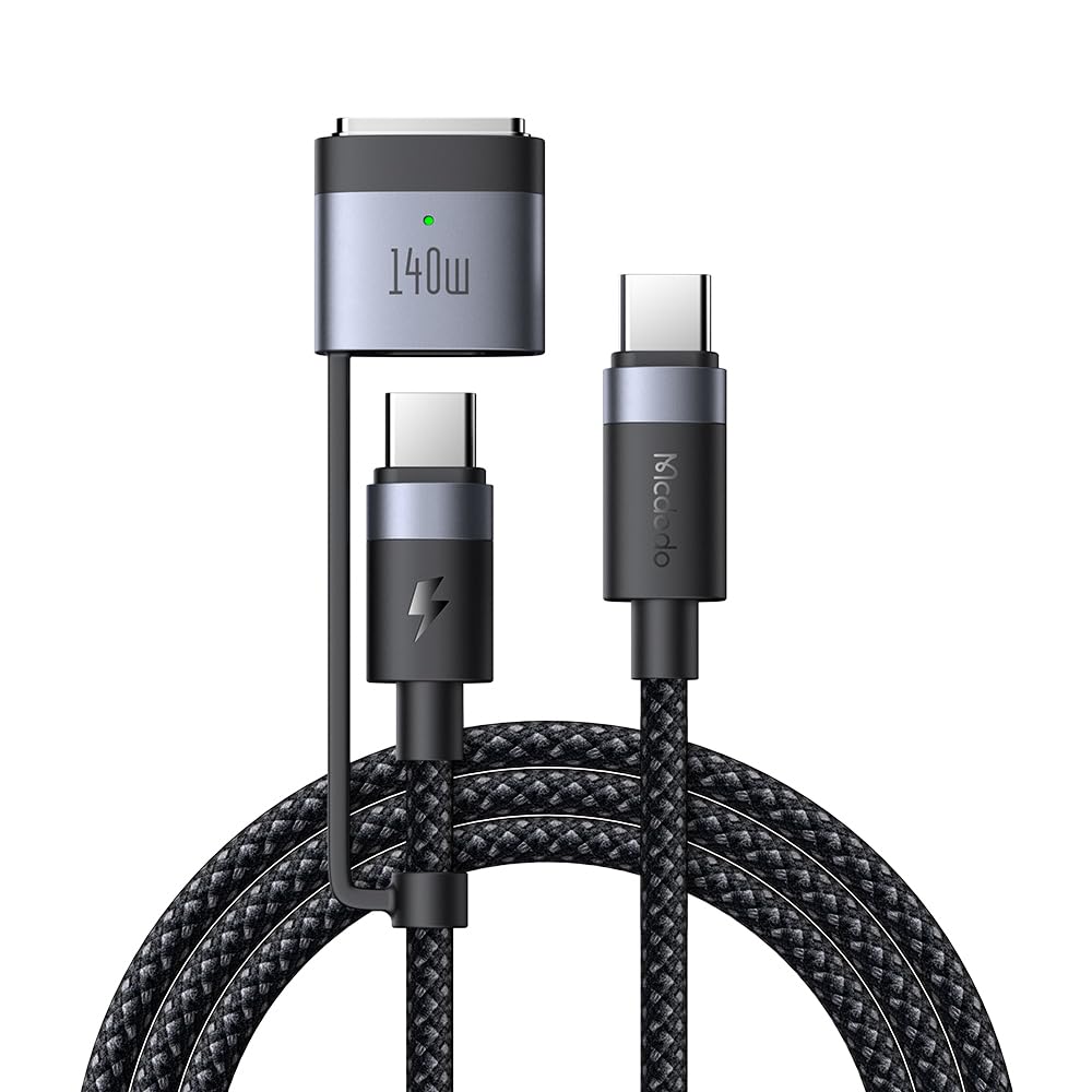 Mcdodo USB-C to Magnetic 3 Cable 140W Compatible with MacBook Pro 2023 2021 MacBook Air (13/15-inch, 2024/2022), MacBook Air 2023 (USB C to Magnetic 3-Pro)