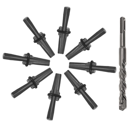 IVWNNN 8 Pack 5/8" Wedge and Feather Shims Set Concrete Rock Stone Splitter Hand Tools for Stone, Concrete, Marble, Granite Rock Splitting Wedges