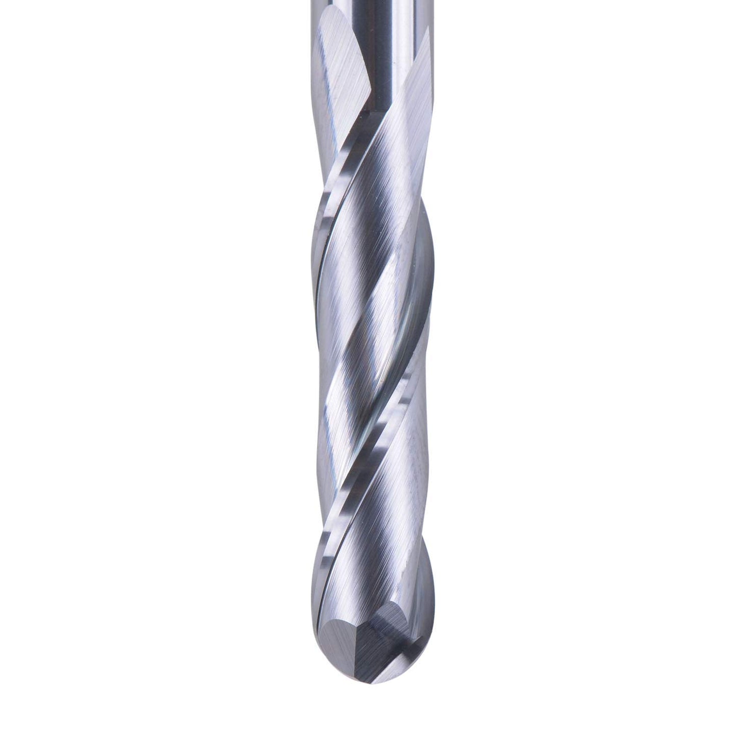 SpeTool 14411 Ball Nose Carbide End Mill CNC Cutter Router Bits Double Flute Spiral Milling Tool 1/4 Inch Shank with 3 Inch OVL