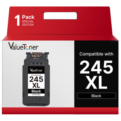 1 Black 245XL Ink Cartridge Replacement for Canon 245 PG-245 XL 245XL 243 XL Ink Cartridge for Pixma TS3420 TR4520 MX492 MX490 TS3425 MG2525 TS3320 MG2524 TS3400 TS3300 TS3429 MG3022 MG2920 Printer