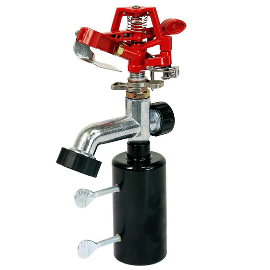 Chapin 4984: T-Post Impact Sprinkler, 360 Degree Automatic Impact Sprinkler for Small Gardens and Lawns, Up to 85ft Coverage Area