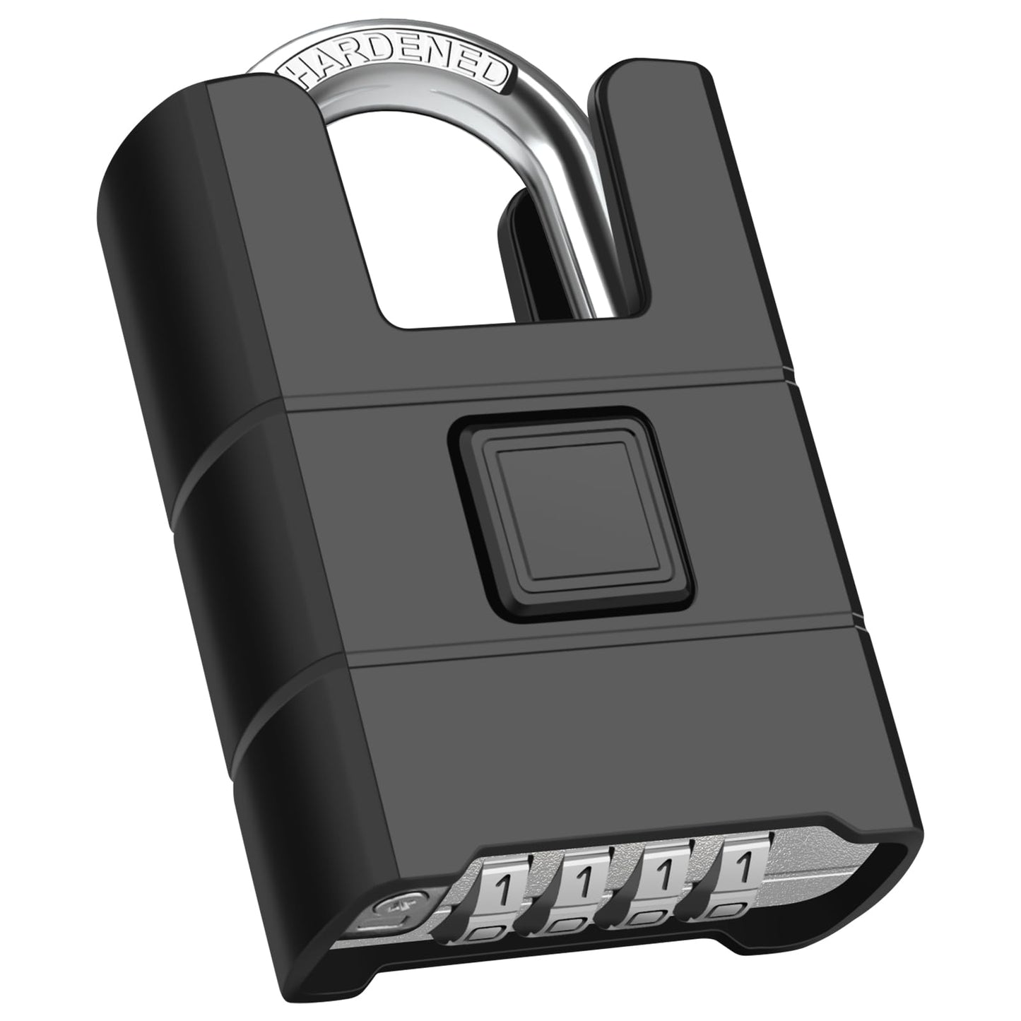Large Heavy Duty Combination Padlock, [8mm Wraped Beam Cut Resistance] Diyife 54mm Combination Lock, Weatherproof 4 Digit Combo Lock Outdoor Padlock for Gate, Garage, Shed, School, Gym (Black)
