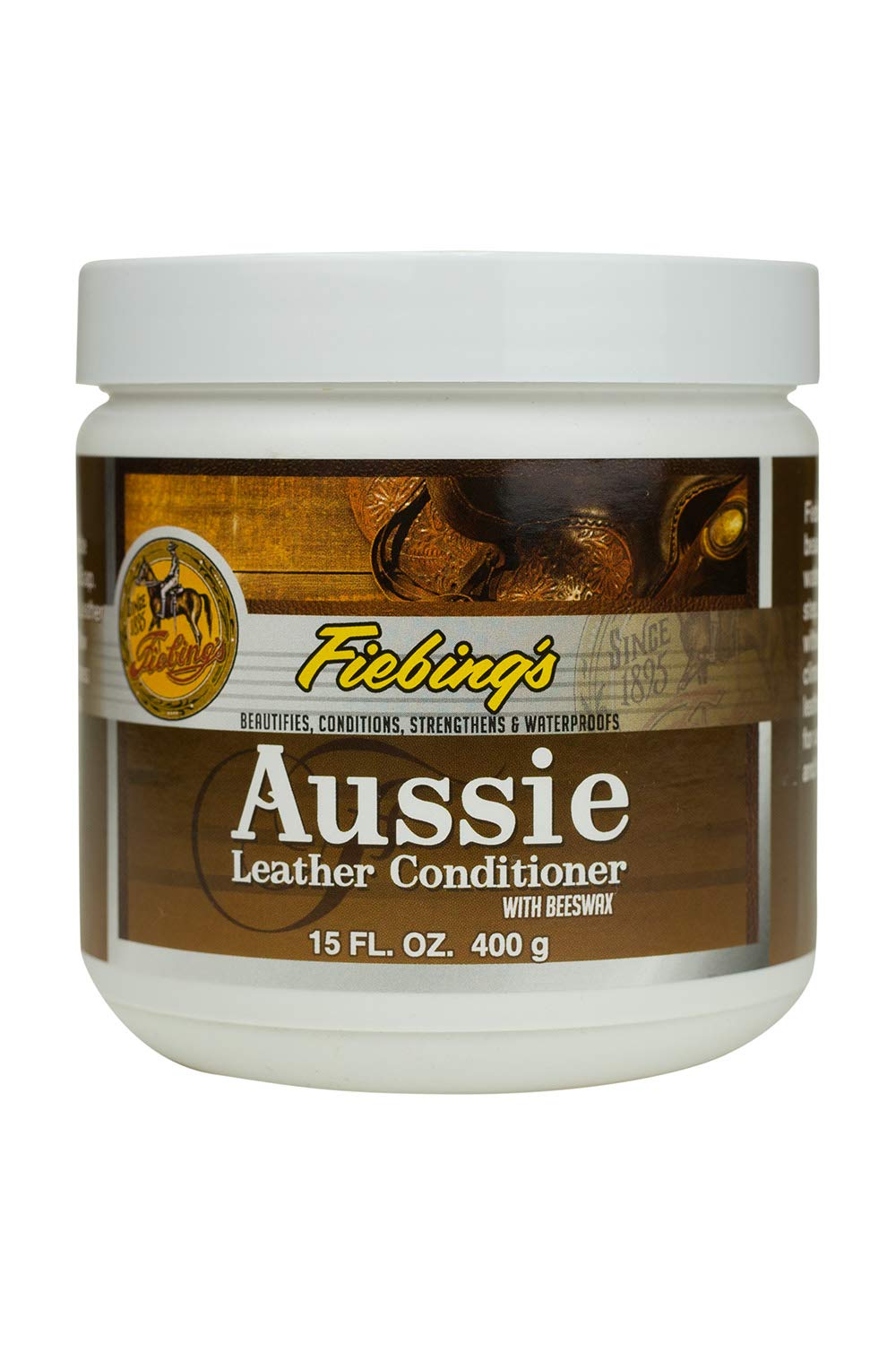 Fiebing's Aussie Leather Conditioner (14 oz) - Contains Beeswax to Withstand Hot Conditions - Preserve, Moisturize, Strengthen, Waterproof All Leathercraft, Car, Couch, Furniture, Purses, Boot, Shoe