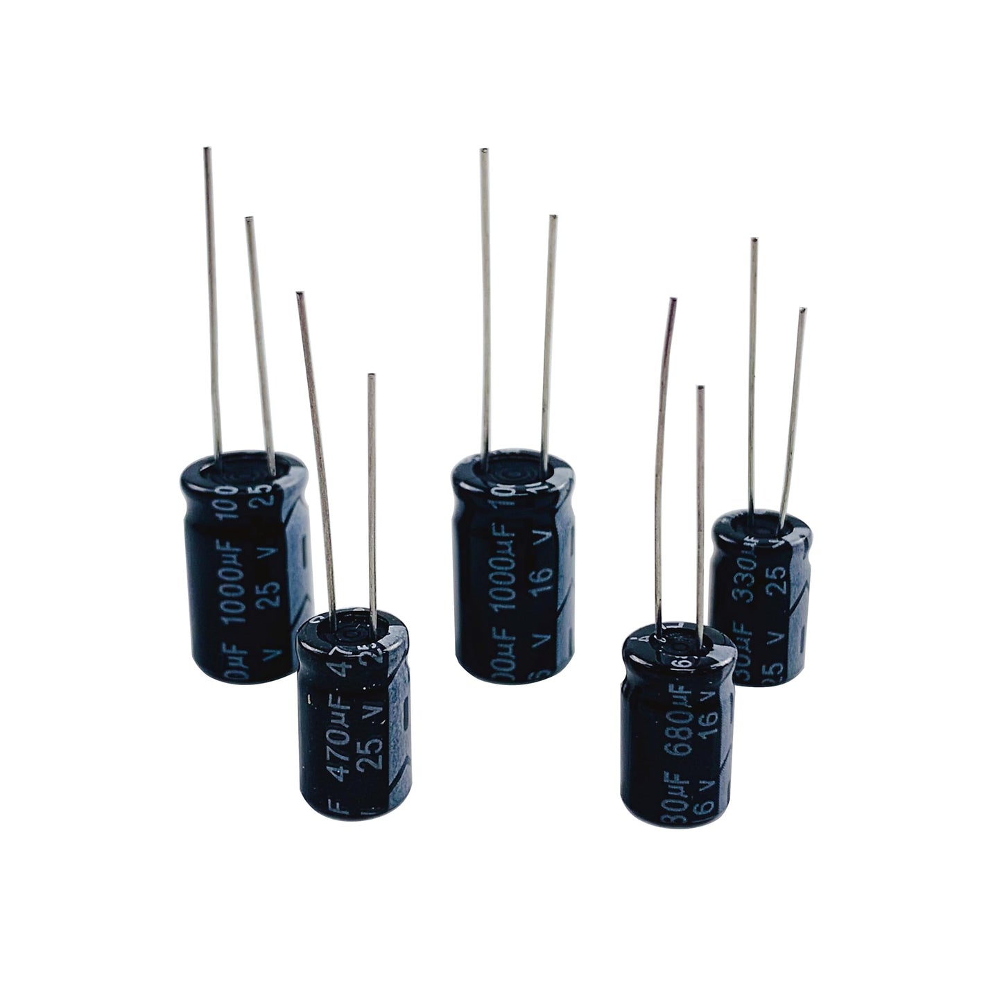 PANMILED 35 Values 700 Pieces Aluminum Electrolytic Capacitor Assortment Kit 0.1uF-1000uF 10V 16V 25V 50V Direct Insertion Aluminum Electrolytic Capacitor Series