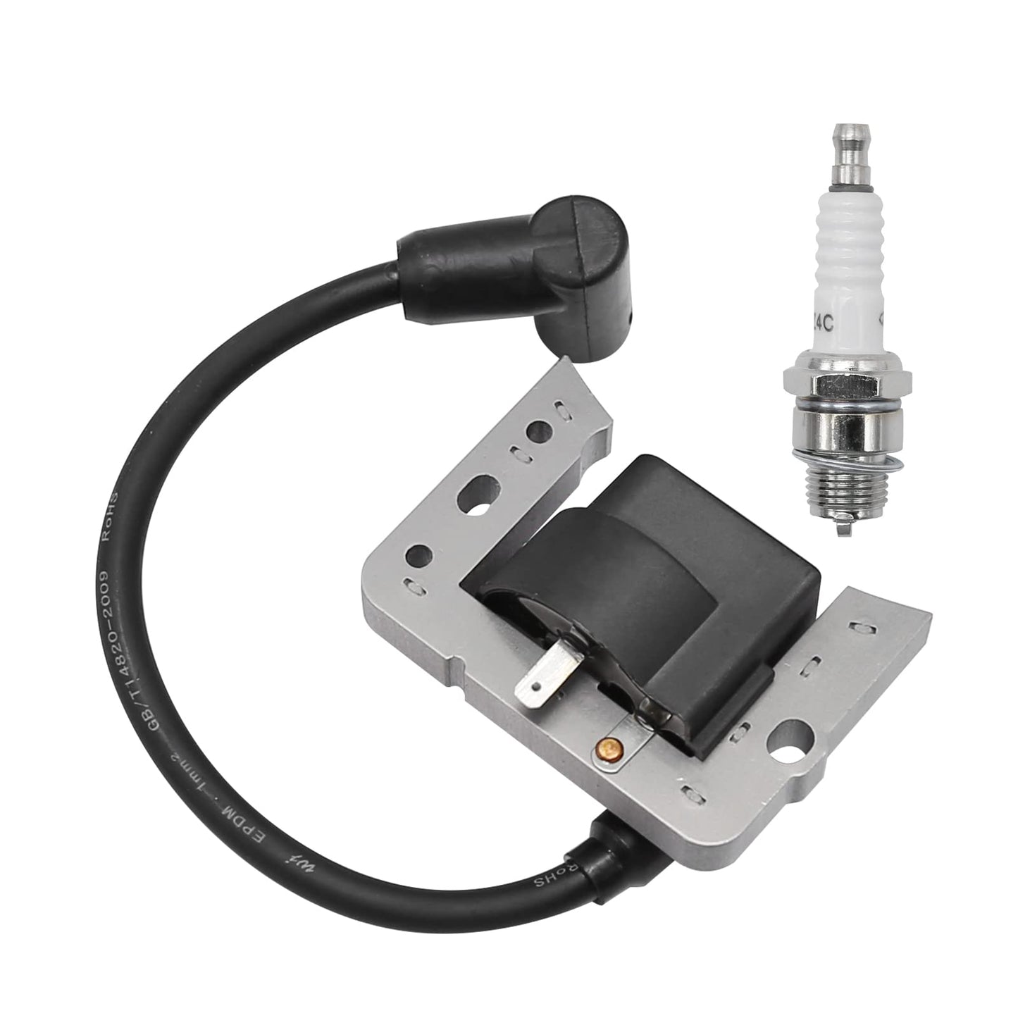 DUZFOREI Ignition Coil with Spark Plug Replacement for Tecumseh 34443 34443A 34443B 34443C 34443D Solid State Module