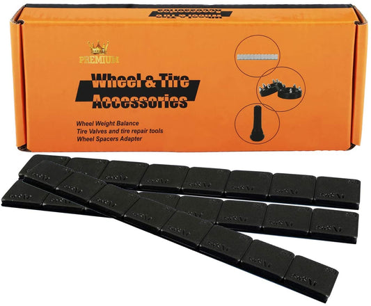 EOTH 1/2 oz（0.5oz） Black Adhesive Wheel Tire Weights, 72 oz Pack（144PCS） Suitable for Cars, Trucks, Off-Road Vehicles and Motorcycle Wheel Weights Stick on