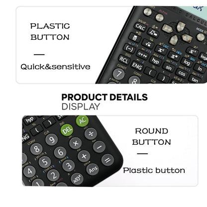Scientific Calculator for FC-991ES Plus-2nd Edition Scientific Calculator with 417 Functions for School Supplies Students Teachers Business Office Home,Black