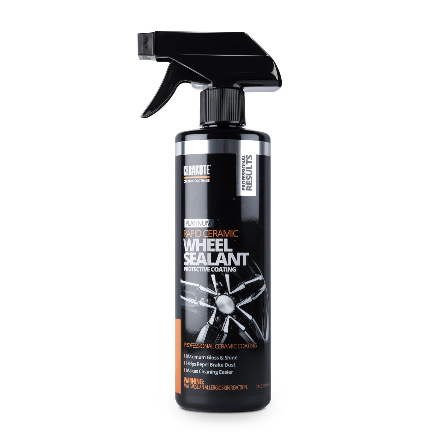 CERAKOTE Rapid Ceramic Wheel Sealant - Ceramic Spray Coating for Wheels - Quick and Easy to Apply - Repels Brake Dust – Extremely Hydrophobic
