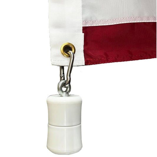 FLAGWIN 1.5 LB Single Eye Bolt Counterweight, Flag Weights for Bottom of Flag Outdoor, Flag Weight for Windy Flag Location Keeps Flag from Sliding up, with a Carabiner