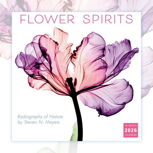 Flower Spirits 2026 Wall Calendar — Radiographs of Nature by Steven N. Meyers, 12" x 12"