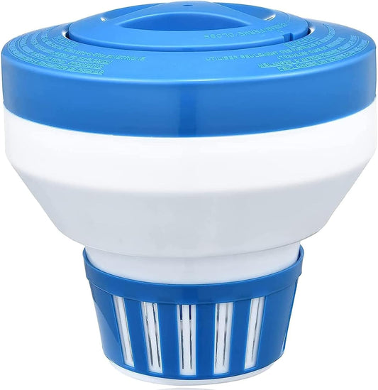Floating Chlorine Bromine Dispenser | Bromine Chlorine Puck Floater for Swimming Pools, Swim Spas, Spas, Hot Tubs | Holds 1-3 Inch Pucks & Tabs | Use with Hot Tub Chemicals | Spa & Hot Tub Accessories