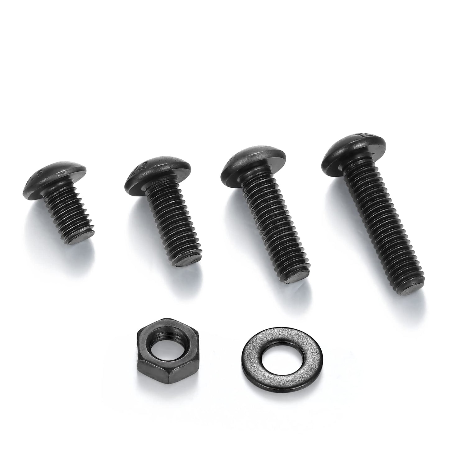 PGMJ 1500Pcs M2 M3 M4 M5 Hex Screws Nuts Washers Kit, 12.9 Grade Alloy Steel Screw and Bolt Assortment Sets (K14-1500 M2 M3 M4 M5 Button Head(Black))