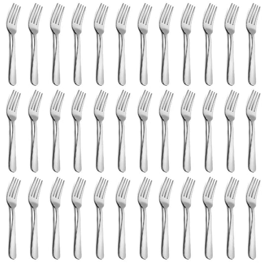 36-Piece Dinner Forks Set, Funnydin 7.1 Inches Stainless Steel Forks Silverware, Durable Table Forks Set, Use for Home, Hotel and Restaurant - Mirror Polished, Dishwasher Safe