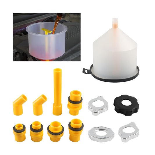 XINLIYA No-Spill Car Coolant Funnel Kit, 15PCS Vehicle Radiator Cooling System Funnel Burping Set, Automotive Coolant Fill Bleeder Accessories, Universal for SUV Sedan Truck