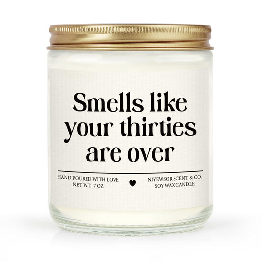 40th Birthday Gifts Women Men, Forty Birthday Candle, 1986 40th Birthday Decorations for Women Men, 40 Year Old Bday Gifts for Friend, Sister, Wife, Husband, Handmade, 7oz