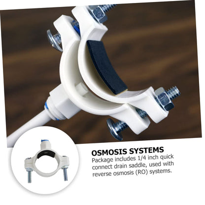 Housoutil Drain Saddle Clamp Quick Connect Valve for Water Filters Material Fits Od Compatible with Systems Easy Connections Durable Wastewater Discharge
