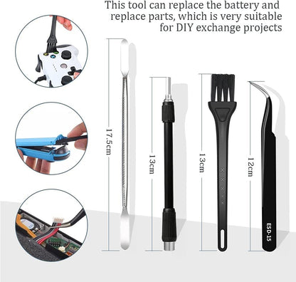Pardarsey 170 in 1 Multifunction Precision Screwdriver Kit Magnetic Driver Kit with Flexible Shaft, Extension Rod Compatible for Mobile Phone, Game Console, Tablet, Recreational Machines