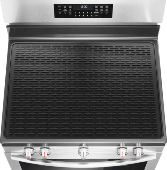 Electric Stove Top Cover 30In Silicone Heat Resistant Glass Ceramic Stovetop Protector Mat, Prevents Scratching, Expands Usable Kitchen Space (Black, 30*21inch)