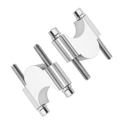 Vkinman 7/8 Inch Aluminum Handlebar Risers 30MM Height Replacement for Honda Kawasaki Suzuki ATV Dirt Bike Yamaha (Silver)