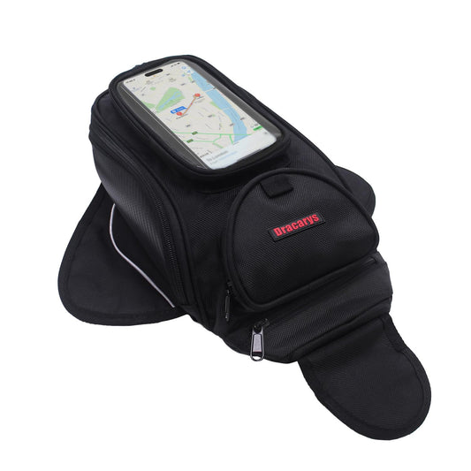 Motorcycle Tank Bag - Saddle Black Motorbike Bag - Strong Magnetic Bag for Honda Yamaha Suzuki Kawasaki Harley - Dracarys