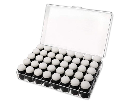 DS. DISTINCTIVE STYLE 40 Pieces Finger Sponge Dauber with Storage Case Craft Daubers for Chalk Ink Painting Card Making