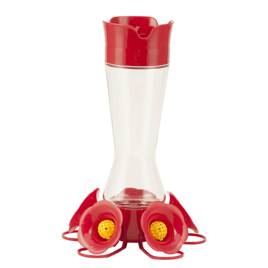 Perky-Pet 204CP-4 Favored Pinch-Waist Glass Hummingbird Feeder – 16 oz Capacity