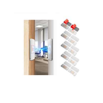 PHIXBEAR 10 Pack Magnetic Cabinet Door Catch, Ultra Thin Cabinet Door Magnets, Adhesive Drawer Magnets to Stay Closed, Stainless Steel Cabinet Latch Easy to Install with Double Sided Tape