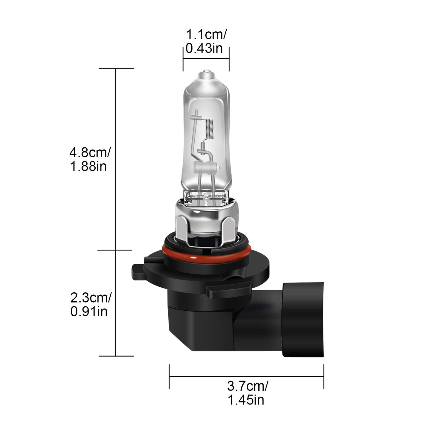 WinPower 9012 HIR2 Halogen Headlight Bulbs, 55W 4300K Super Bright Warm White High Low Beam Light Replacement, Pack of 2