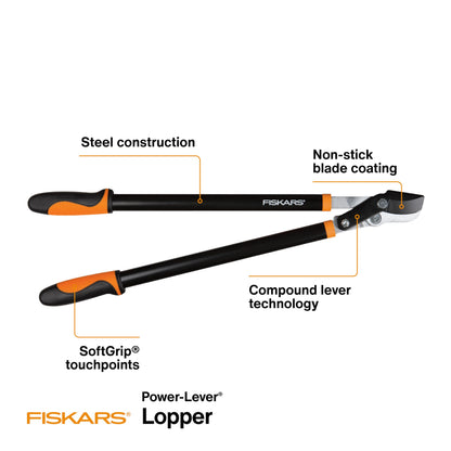 Fiskars 9138 Power-Lever Bypass Lopper, 28-Inch