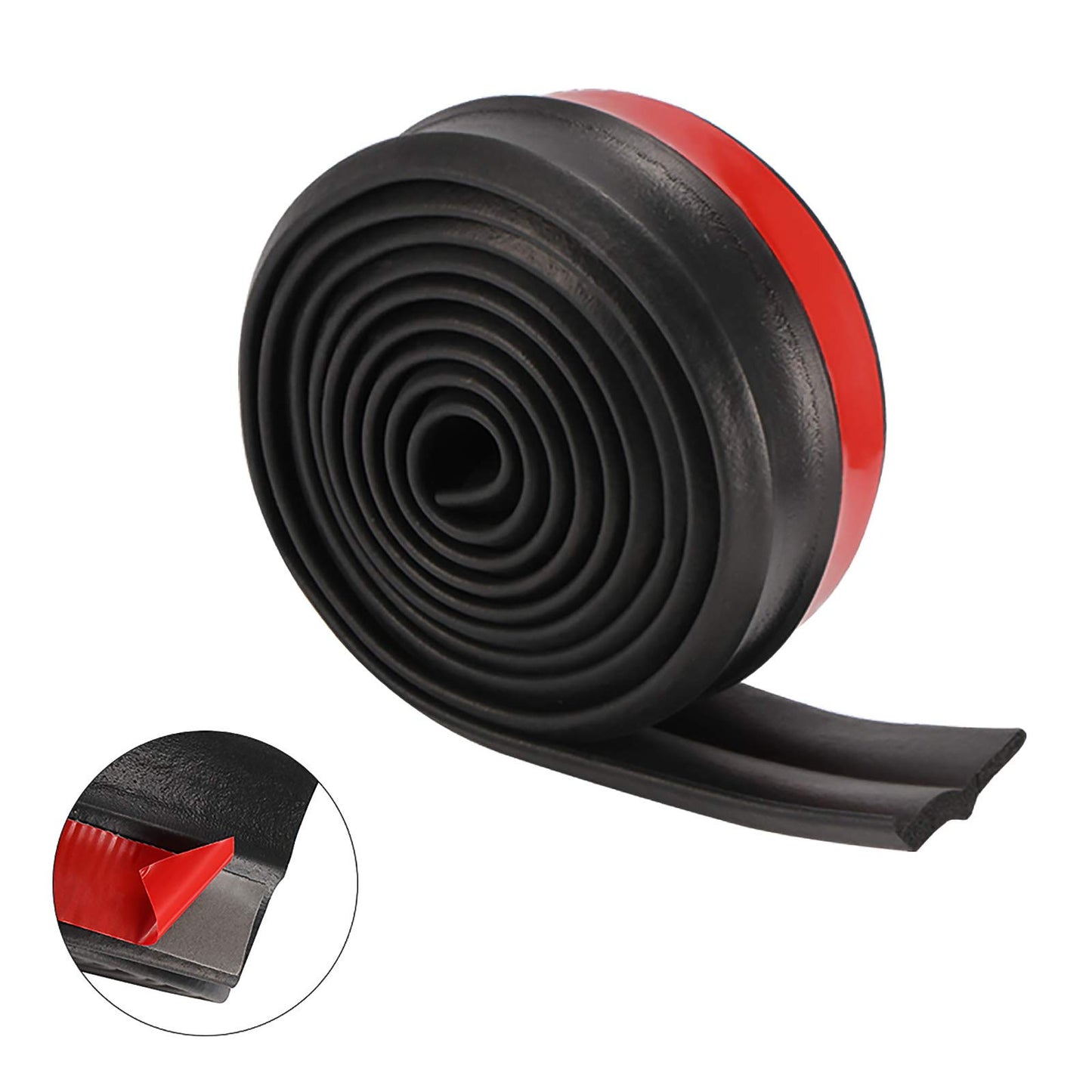 Car Front Rear Bumper Protector, 2.5m/8.2ft Universal Rubber Bumper Lip Splitter Body Skirt Spoiler