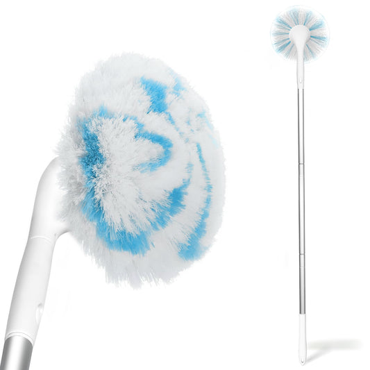 Fieploom Tub Tile Scrubber Brush with 48" Long Handle, 2026 Version 1 Pc Non-Scratch Soft Tub Mop, All-in-One Adjustable Bathroom Brush for Bathtub, Shower, Sink, Faucet, and Wall Tile (1)