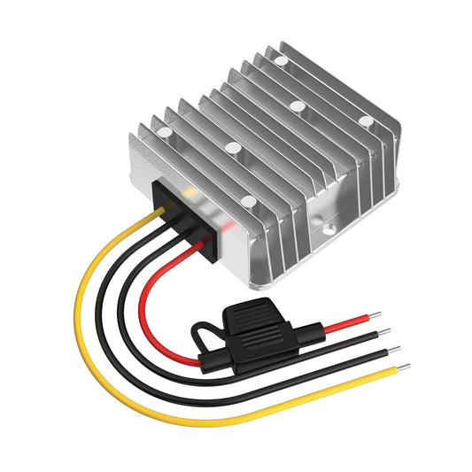 12V to 24V DC Step Up Converter 15A 360W | Waterproof DC to DC Boost Converter | with Fuse for Safe Power | for Golf Cart, Truck, Car, Boat, LED, Solar, Audio Devices