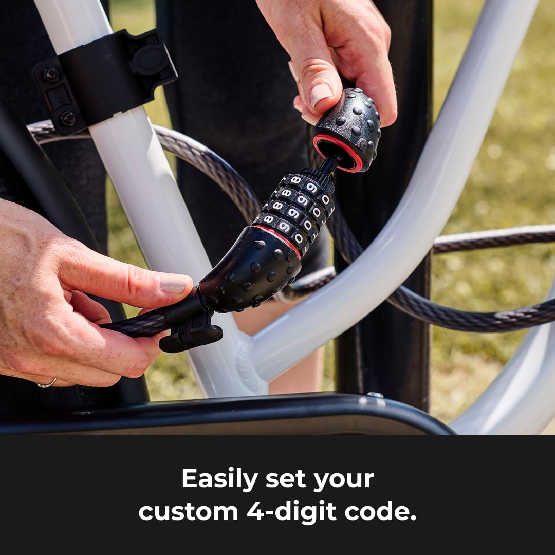 Master Lock 8122D Combination Cable Lock, 6-Feet x 1/2-Inch