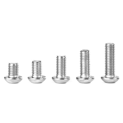 NIULUNBAO M8 x 10mm 12mm 16mm 20mm 25mm Button Head Socket Cap Screws Bolts, 304 Stainless Steel, Metric Allen Hex Drive, Machine Fully Threaded, Assortment Kit 50PCS