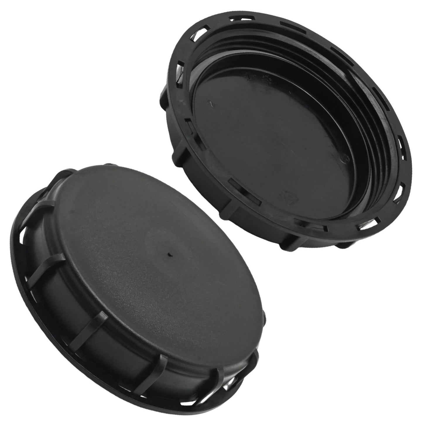 ZUDKSUY 2 Pcs Plastic IBC Storage Tank Caps, Black 6 Inch Leak-Proof Design IBC Tote Tank Cover with Gasket for Chemical Industrial Liquid Storage Tank