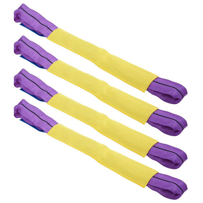 Tie Down Straps,4pcs Recovery Alloy Wheel Securing Link Straps Trailer Yellow/Purple