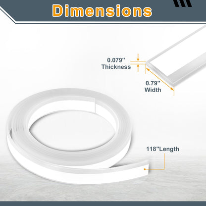 118" Splinter Guard Replacement Strip for Festool Track Saw Guide,Track Saw Splinter Guard for FS/2, 1400/2, FS-SP 5000, FSK Guide Rails Tape Accessories,White