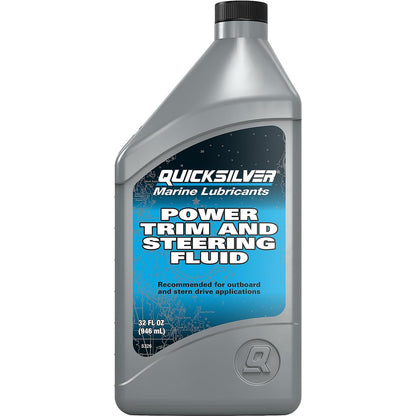 Quicksilver 858075Q01 Power Trim and Steering Fluid, 32 Oz. Bottle