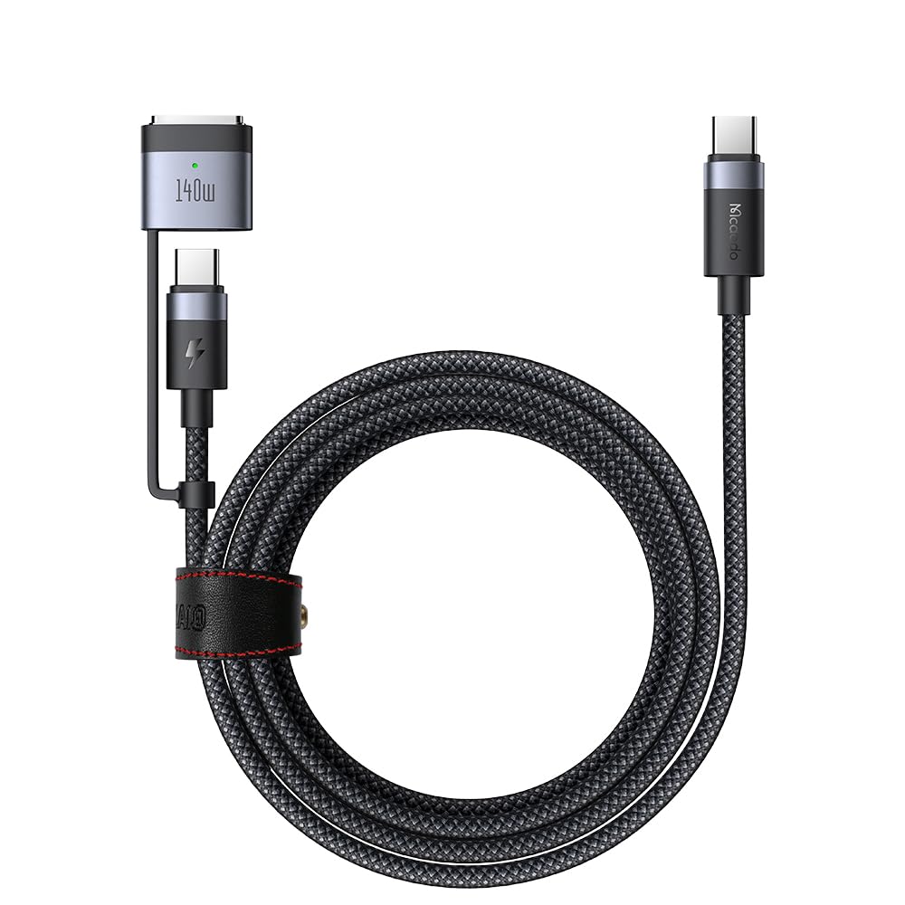 Mcdodo USB-C to Magnetic 3 Cable 140W Compatible with MacBook Pro 2023 2021 MacBook Air (13/15-inch, 2024/2022), MacBook Air 2023 (USB C to Magnetic 3-Pro)