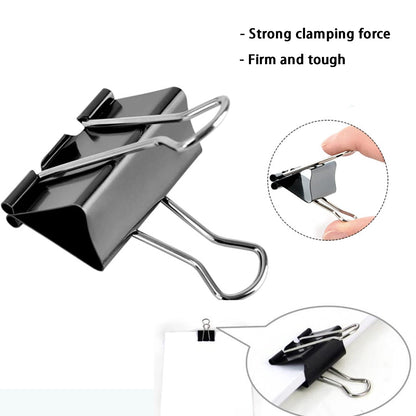 Extra Large Binder Clips 2.4 Inch (24 Pack), Upgrade Giant Binder Clips Big Paper Clips Clamps for Office and Home Supplies, Black
