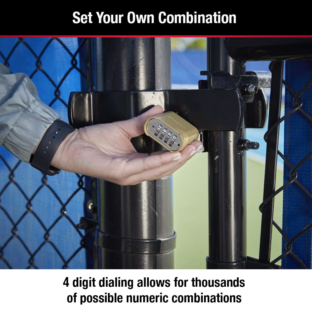 Master Lock Heavy Duty Outdoor Combination Lock, 2 in. Wide, Brass Finish, 875D