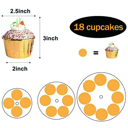 PowerKing 3 Tier Cupcake Stand Cake Stand - Plastic Tiered Serving Tray for Desserts, Candy, and Treats - Perfect for Wedding, Birthday, Tea Party (Round, 2 Pack)