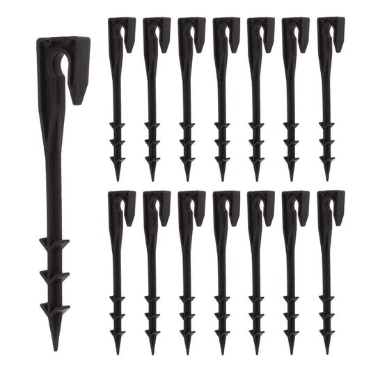 YOUNTHYE 50 Pack 8 Inch Irrigation Hose Hold-Down Anchor Stakes,Strong Plastic Soaker Hose Pegs Drip Support Stakes Camping Tent Stakes Outdoor Blanket Stakes for Drip System, Irrigation Line Weeping