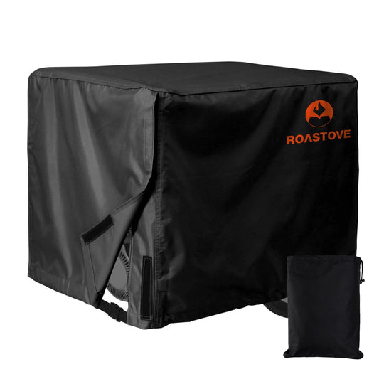 Roastove Black Portable Generator Cover,600D Fabric Heavy Duty Waterproof, Universal Fit 32”L x 24”W x 24”H - for Most Generators 5000-10000 Watt