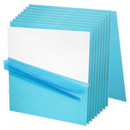 YOUNTHYE 10PCS Aluminum Sheet 1/32(0.8 mm) Thin Metal Sheet 6061 T651 Aluminum Sheet Metal 8x8 inch Aluminum Plate Covered with Protective Film Rectangle Aluminum Metal Plate for Crafting Welding