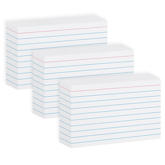 White 5x8 Index Cards Ruled 300PCS, Goefun Flashcards, Notecards for Studying, Recipes, Memo Cards, Office Supply, DIY, Presentation